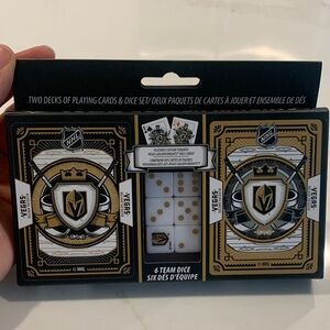 Vegas Golden Knights Playing Cards & Dice Set - Black and Gold